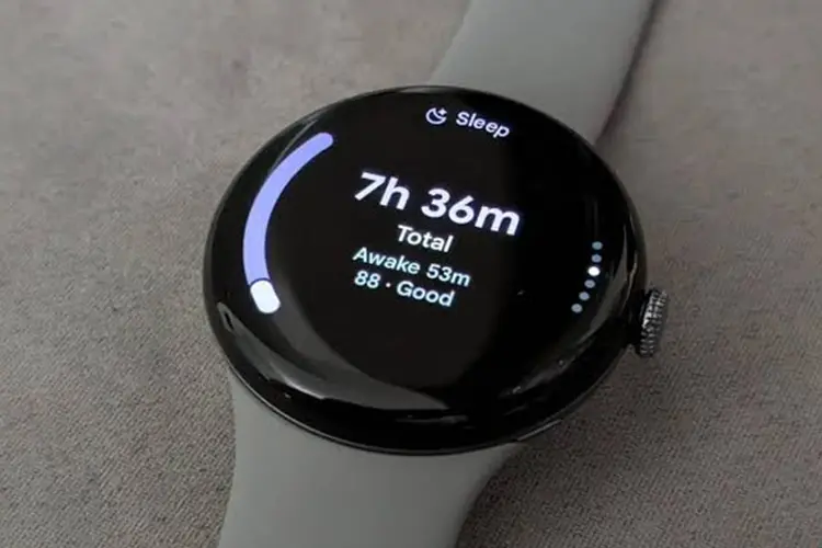 Smartwatch sleep score screen